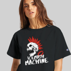 ICEMASH MACHINE | Women's Cropped Heritage Crewneck T-Shirt – Champion Black