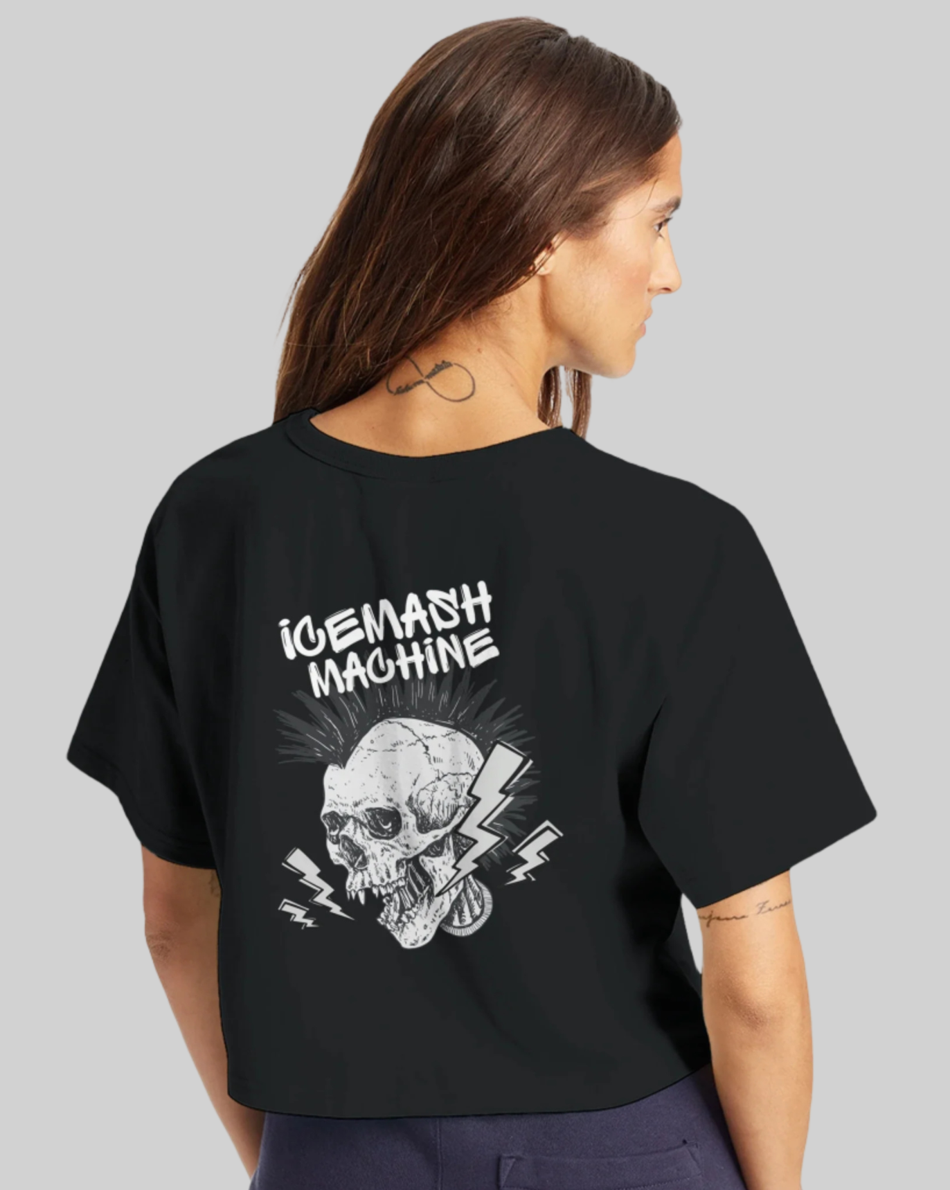 Featured image for 'ICEMASH MACHINE | Women's Cropped Heritage Crewneck T-Shirt – Champion Black'
