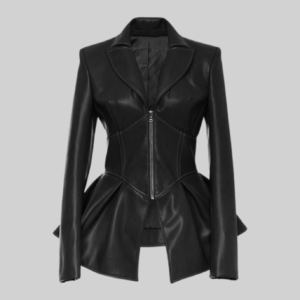 ICEMASH MACHINE | Women’s Gothic Faux Leather Moto Jacket  Black Streetwear