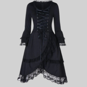 ICEMASH MACHINE | Women’s Vintage Lace-Up Gothic Mesh Party Dress